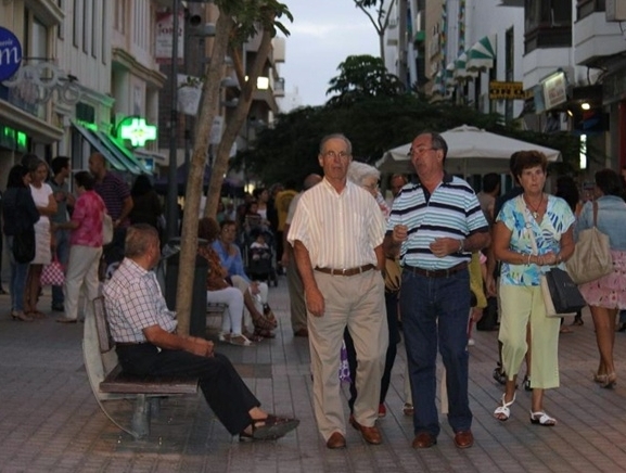 El centro de Arrecife, en la tarde del sábado día 8.