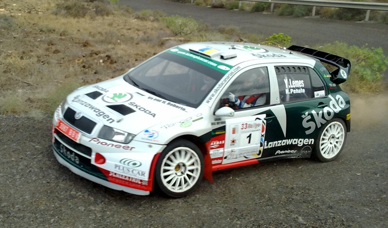 El lanzaroteño Yeray Lemes, en un momento del rallye.