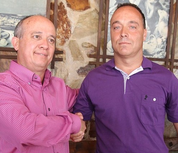 El alcalde de Tías, José Francisco Hernández, junto a Jerónimo Robayna de San Borondón