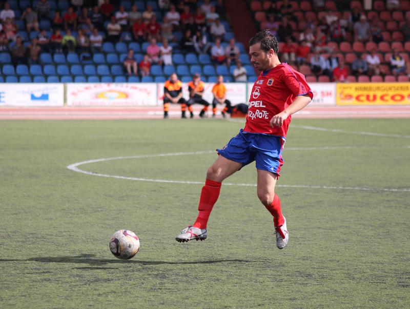 El jugador del Lanzarote Gustavo García.