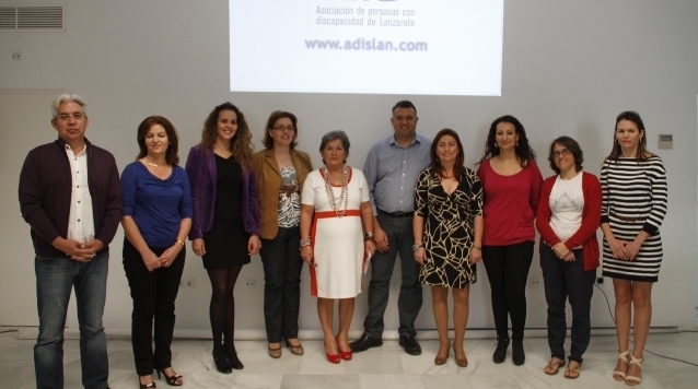 Un momento de la presentación de la nueva web de Adislan.