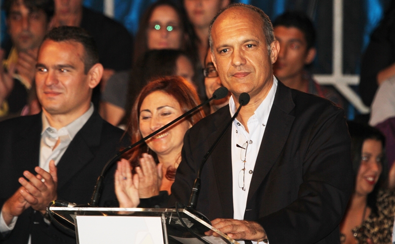Manuel Fajardo Feo, durante un acto de la última campaña electoral local.