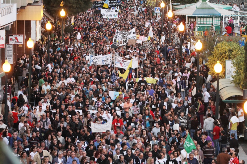 Una imagen de la multitudinaria manifestación del 24-M