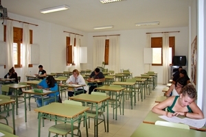 Una de las aulas de la Escuela de Turismo.