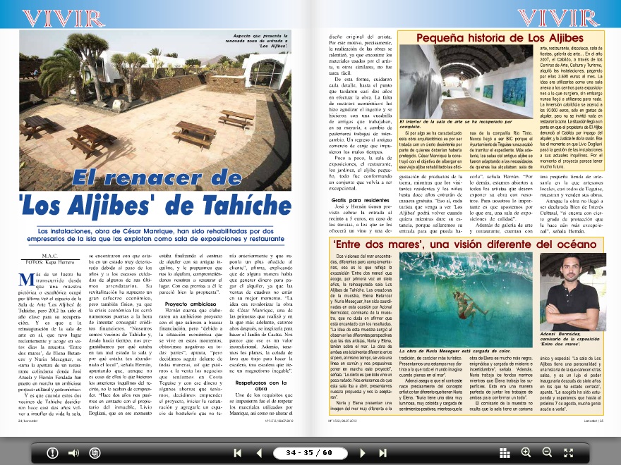 Dos páginas de la última edición del semanario Lancelot.