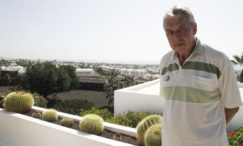 Tron Jorstad, en su casa de Playa Blanca, este pasado miércoles.