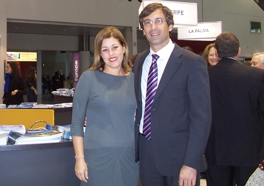 Imagen de archivo de Ástrid Pérez y Pedro San Ginés, cuando PP y CC gobernaban en alianza en el Cabildo.