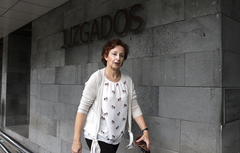 Plácida Guerra, llegando a Tribunales, este lunes.