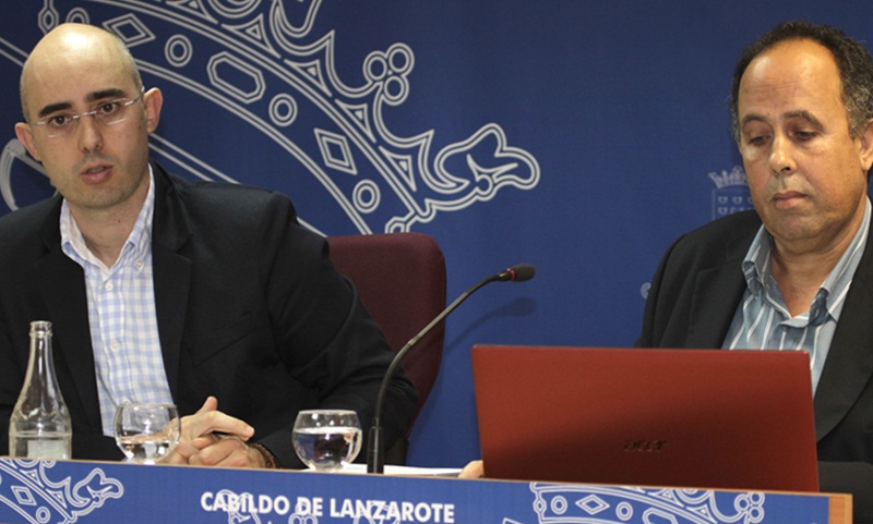 Fabián Martín y Ramón Bermúdez, en la rueda de prensa de este viernes.