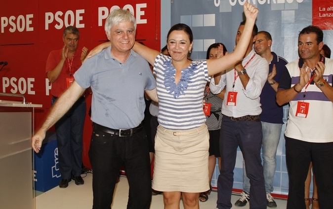 Dolores Corujo, junto a José Miguel Pérez.