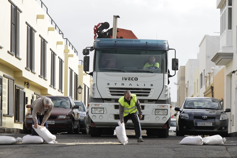 Argana Alta, en la mañana de este lunes, tras las lluvias.
