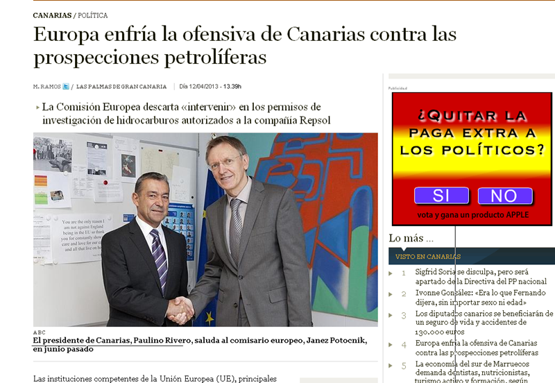 ABC publica la respuesta del comisario de Medio Ambiente.