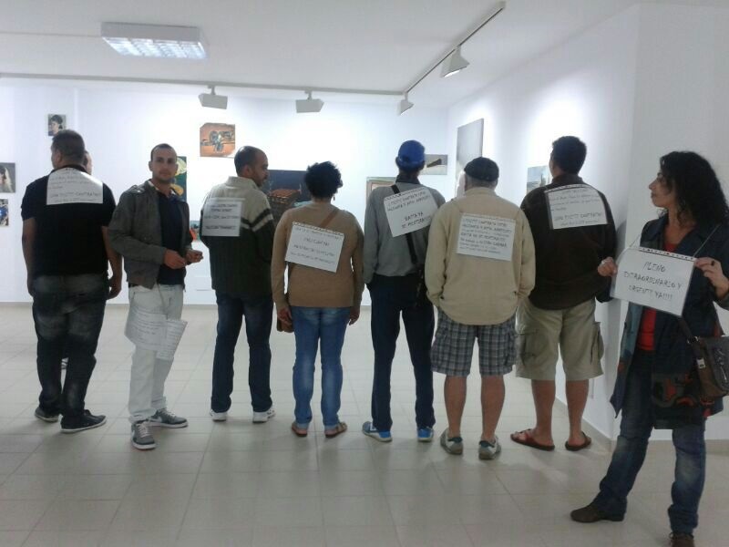 Los trabajadores de Volconsa, durante un acto de protesta.