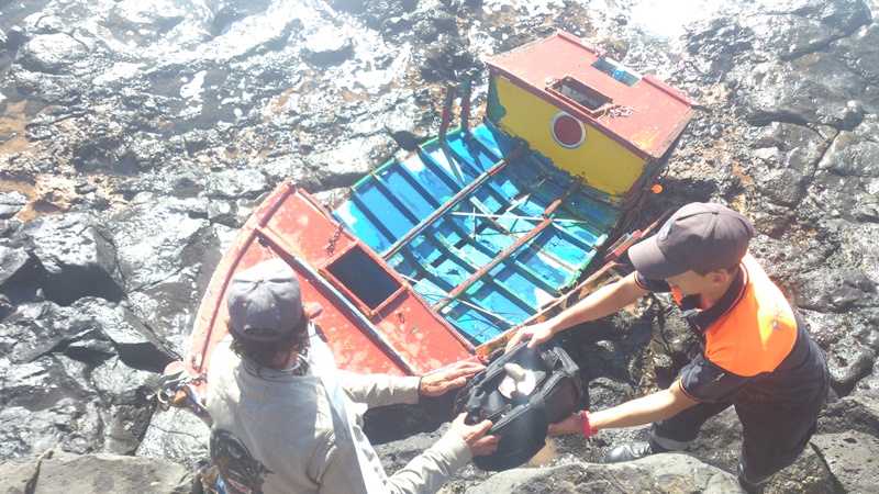 El dueño logró salvar el motor y otros objetos.