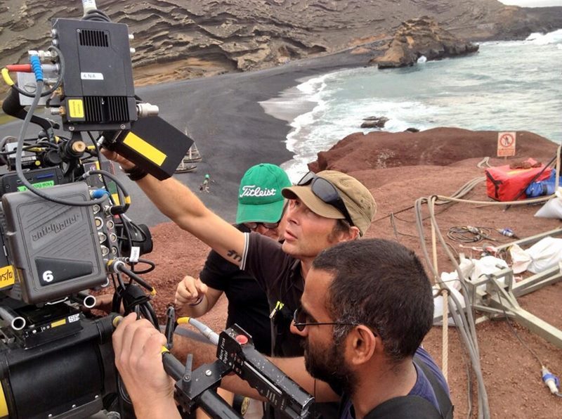 Un momento del rodaje de la película que el propio director subió a su cuenta de Twitter.