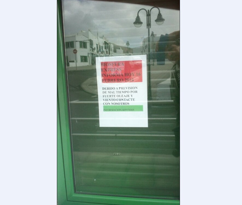 Biosfera Express informaba de la cancelación de sus trayectos.