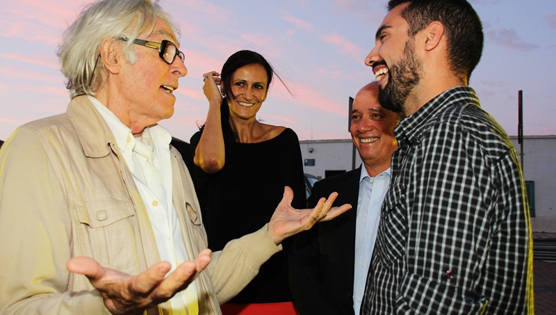 Pepe Dámaso, en una inauguración en Tías.