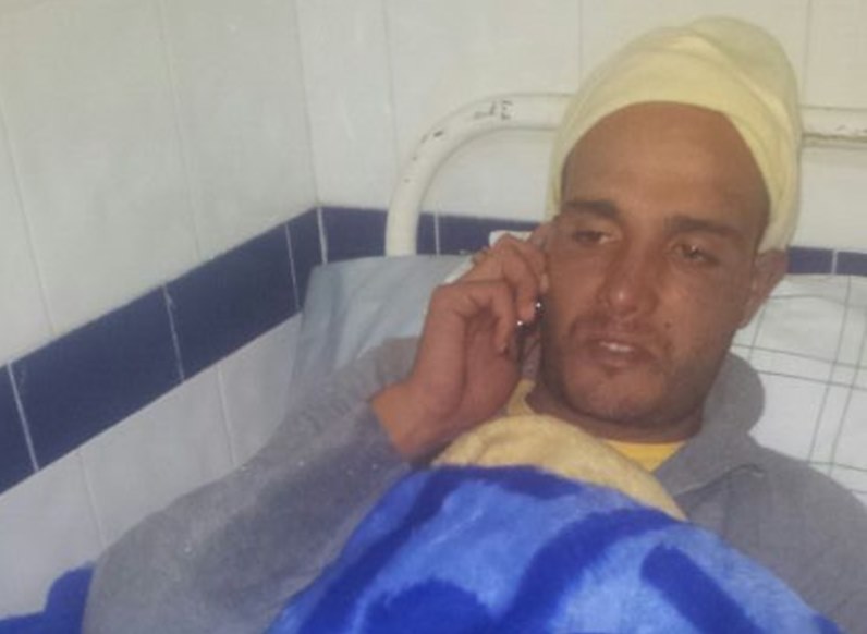 Uno de los ocupantes de la patera en el hospital de Essaouira.