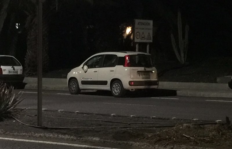 El Fiat Panda que presuntamente atropelló a la pareja.