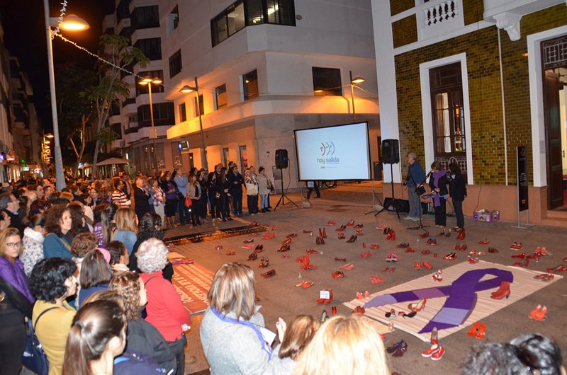 Una de las manifestaciones realizadas contra la violencia de género en la isla.