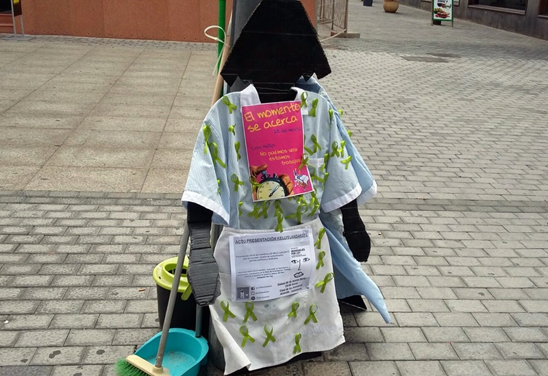 Las kellys de lanzarote Réplica que imita a la vestimenta de las Kellys de tinache