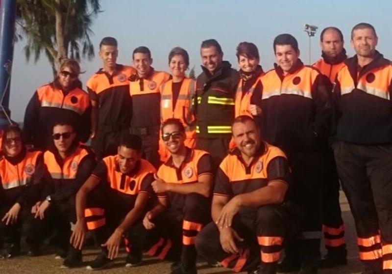 Miembros de Protección Civil de Yaiza.