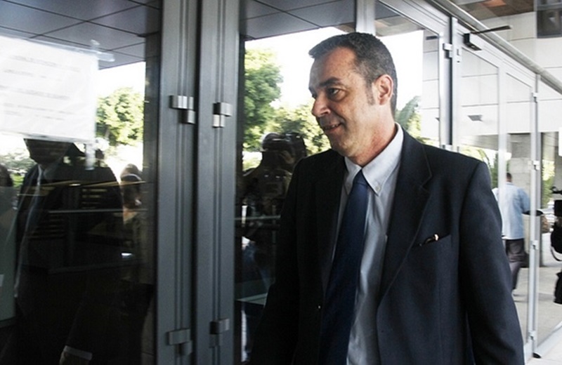 Carlos Espino, entrando a los Juzgados de Arrecife.