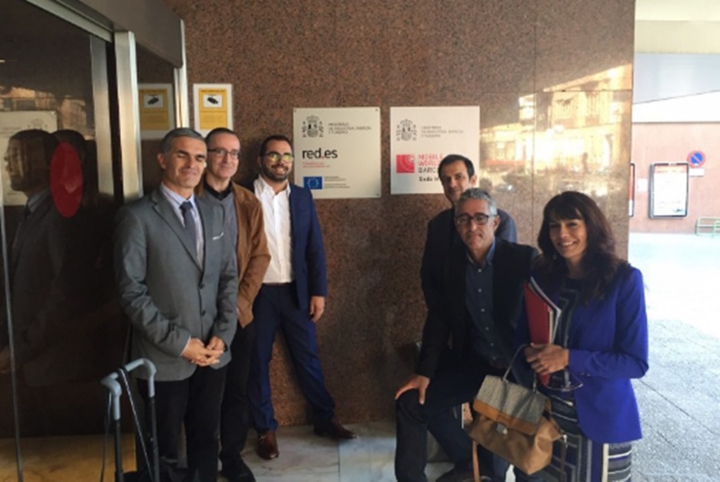 La delegación lanzaroteña que presentó el proyecto 'Lanzarote, Reserva Inteligente de la Biosfera' en Madrid.