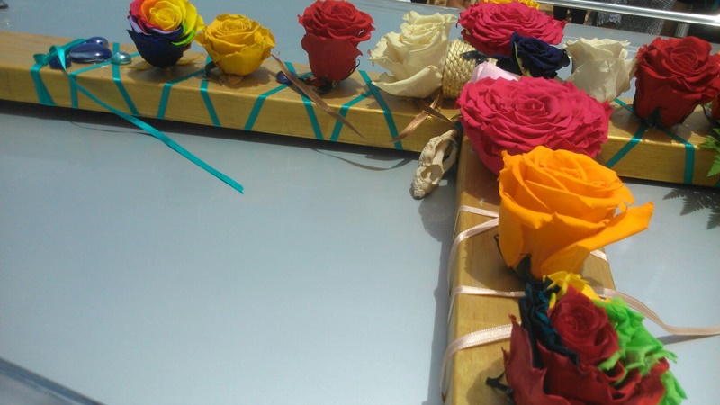 Flores en memoria del fallecido