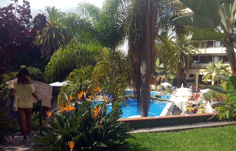 Parte de los jardines del Hotel Puerto de la Cruz realizados en su día por César Manrique.