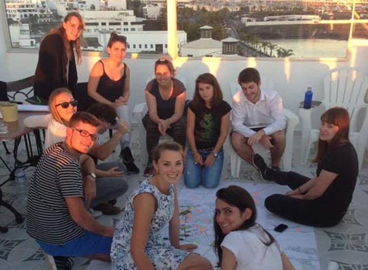 Estudiantes alemanes que participan en el proyecto