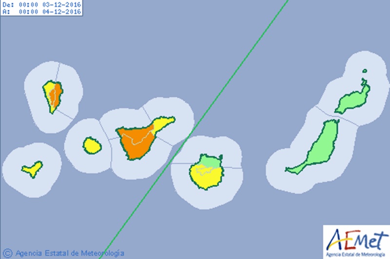 El temporal no afectará ni a Lanzarote ni a Fuerteventura.