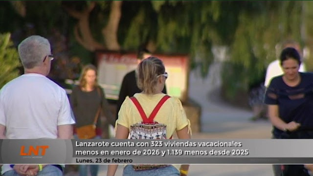 Lanzarote cuenta con 323 viviendas vacacionales menos en enero de 2026