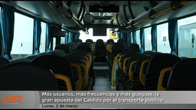 Más usuarios, más frecuencias y más guaguas, la gran apuesta del Cabildo por el transporte público