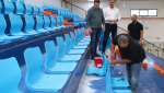 Yaiza instala 700 asientos en las gradas del terrero municipal Yaiza instala 700 asientos en las gradas del terrero municipal