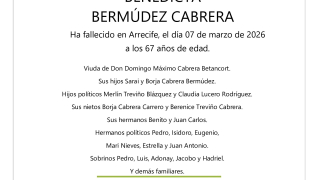 Fallece en Arrecife Benedicta Bermúdez Cabrera a los 67 años
