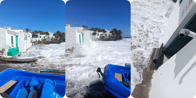 Una embarcación volcó tras chocar contra unas escaleras en la capital lanzaroteña y el mar entró en una vivienda vacacional en el litoral de Yaiza Una embarcación volcó tras chocar contra unas escaleras en la capital lanzaroteña y el mar entró en una vivienda vacacional en el litoral de Yaiza