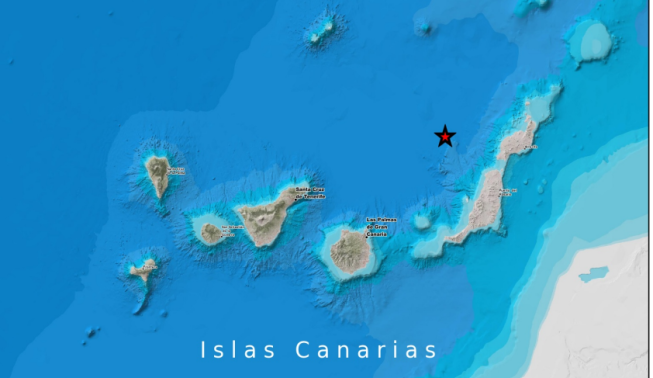 Un terremoto de baja magnitud se produjo en aguas cercanas a Lanzarote 