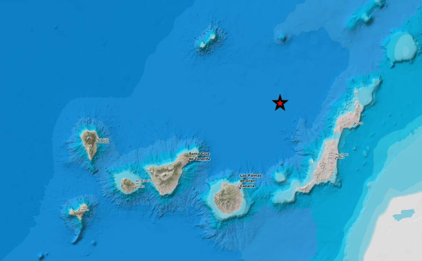 Un terremoto de magnitud 2,8 se registra al oeste de Lanzarote Un terremoto de magnitud 2,8 se registra al oeste de Lanzarote