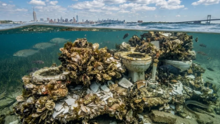 Tiran miles de inodoros al mar para crear un arrecife natural