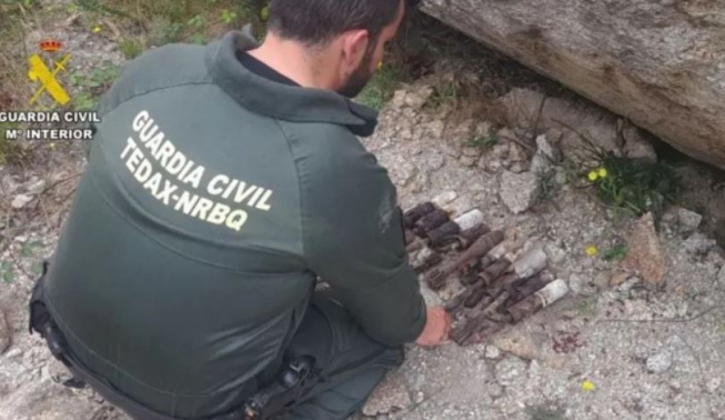 Proyectiles detonados Guardia Civil