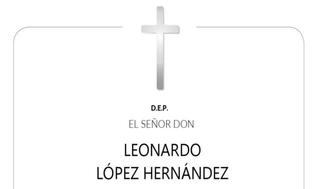 Fallece Leonardo López Hernández a los 77 años