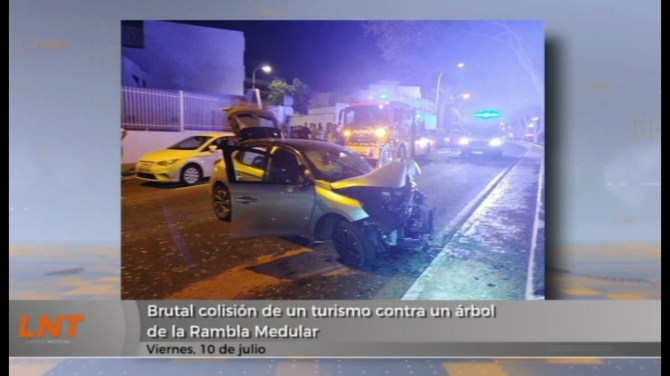 El conductor del accidente de la Rambla Medular, muy grave El conductor del accidente de la Rambla Medular, muy grave