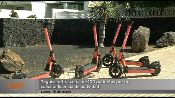 Teguise retira cerca de 100 patinetas por no solicitar licencia de actividad