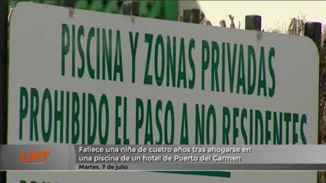 Tragedia en Lanzarote: muere una menor de cuatro años en la piscina de un hotel Tragedia en Lanzarote: muere una menor de cuatro años en la piscina de un hotel