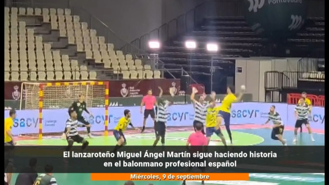 Un lanzaroteño en la élite del balonmano español Un lanzaroteño en la élite del balonmano español