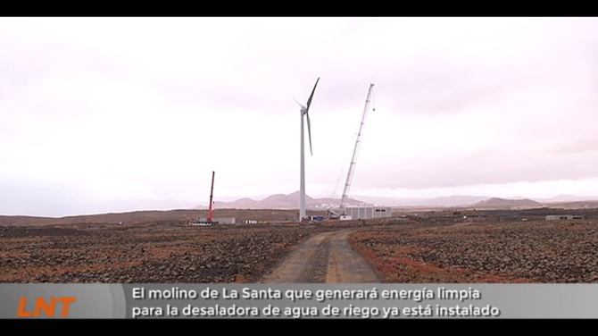El molino de La Santa ya está instalado El molino de La Santa ya está instalado
