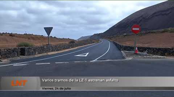 Varios tramos de la LZ-1 estrenan asfalto