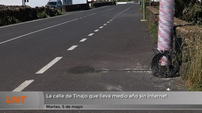 La calle de Tinajo que lleva medio año sin internet