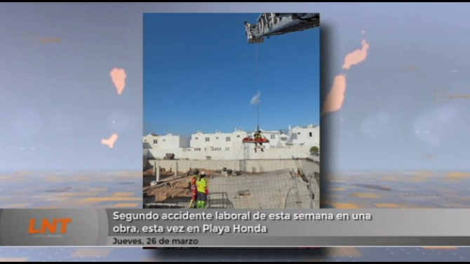 Segundo accidente laboral de esta semana en una obra, esta vez en Playa Honda